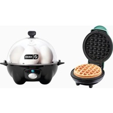 Dash Rapid Yumurta Pişirici + Mini Waffle Makinesi Premium Kahvaltı Seti