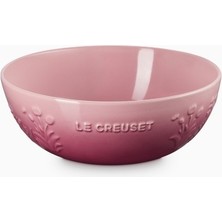 Le Creuset Jardin Seramik Salata Kasesi, Çiçek Desenli Şık ve Çok Amaçlı