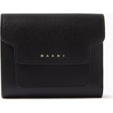 Marni Saffiano Deri Kapaklı Cüzdan, Minimalist, Düzenli & Lüks Tasarım