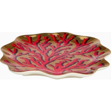 Jonathan Adler Sirena Coral Porselen Dekoratif Tepsi