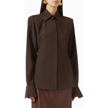 Rowen Rose Signature Shirt, Lüks Georgette Klasik Tasarım Zarif Gömlek