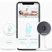 Sense-U Baby Monitor 2 Akıllı Bebek Monitörü, Hareket ve Sıcaklık Takibi