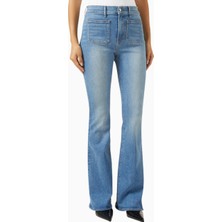 Veronica Beard Beverly High-Rise Skinny Jeans, Lüks Mavi Denim