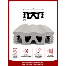 MAKPLASTİK FİTİL PROFİL DF 004 Dilatasyon Fitili 6 Metre Gri