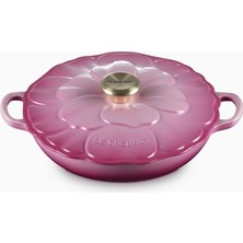Le Creuset Çiçek Kapaklı Emaye Dökme Demir Gurme Tencere, 26CM