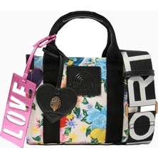 Kurt Geiger Xs Southbank Floral Mini Lüks Tasarım Kadın Tote Çanta