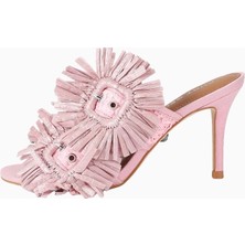 Kurt Geiger Kurt Geıger Pembe Çiçek ve Taş Detaylı Kadın Stiletto Topuklu Ayakkabı
