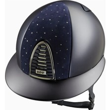 Kep Italia Cromo 2.0 Goccia Mavi Swarovski® Kristalli Polo Vizörlü Binicilik Kaskı