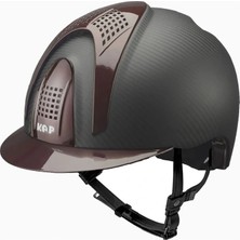 Kep Italia E-Light Karbon Mat Bordo Detaylı Binicilik Kaskı