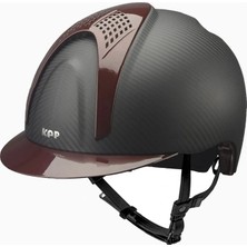 Kep Italia E-Light Carbon Mat Bordo Detaylı Binicilik Kaskı Large