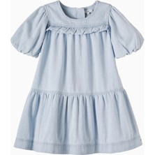 Chloe Chloé Kids Fırfırlı Kot Kız Çocuk Elbise