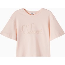 Chloe Chloé Kids Logolu Pamuk Jarse Kız Çocuk Tişört