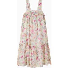 Chloe Chloé Kids Çiçek Desenli Pamuklu Kız Çocuk Elbise