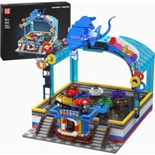 Mould King 11018 Eğlence Parkı Bumper Car Yapım Seti 2044 Parça Elektrikli Model