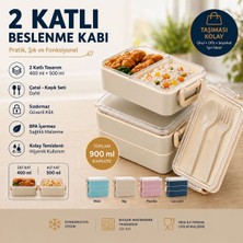 Titiz Leon Life 2 Katlı Fely Beslenme Kabı 400 ml + 500 ml Beslenme Kutusu