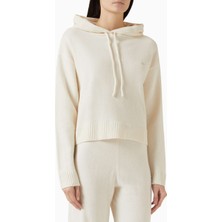 Adanola Merino Yünlü Triko Kapüşonlu Kadın Sweatshirt