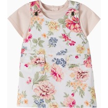 Chloe Chloé Kids Çiçek Desenli Elbise ve Tişört Kız Bebek Takımı