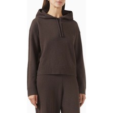 Adanola Merino Yünlü Triko Kapüşonlu Kadın Sweatshirt