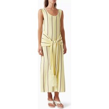 3.1 Phillip Lim Çizgili Kuşak Detaylı Rayon Kadın Elbise