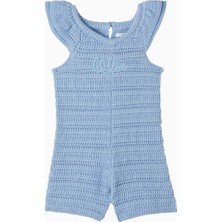 Chloe Chloé Kids Logolu Tığ Işi Pamuk Tulum Kız Bebek
