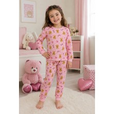 Durukoza %100 Pamuk Çocuk Pijama Takımı Ayıcıklı 4 Mevsim