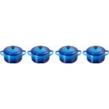 Le Creuset 4’lü Lüks Tasarım Mini Seramik Tencere Seti 250 ml