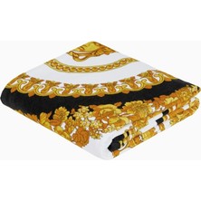 Versace Home Medusa Logolu Siyah %100 Pamuk, Italyan Tasarımı Banyo Havlusu