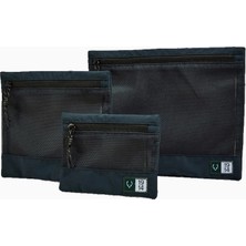 Antler Essential Travel Pouches Geri Dönüştürülmüş Seyahat Düzenleyici Çanta Seti 3'lü