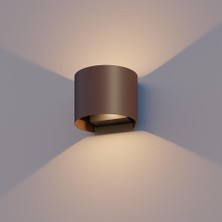 Calex LED Oval Duvar Lambası, Pas Rengi, Iç ve Dış Mekan Kullanımı Için Ayarlanabilir