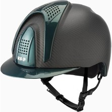 Kep Italia E-Light Carbon Mat Siyah Yeşil Detaylı Binicilik Kaskı Large