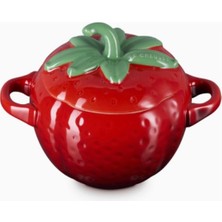 Le Creuset Çilek Desenli Seramik Mini Cocotte 0,57 L