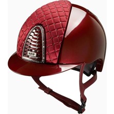 Kep Italia Cromo 2.0 Metalik Bordo Milano Swarovski Binicilik Kaskı
