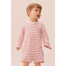The White Company Organik Pamuklu Denizci Çizgili Erkek Bebek Tulumu