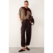 The White Company Geri Dönüştürülmüş Pamuk Karışımlı Triko Kadın Tişört