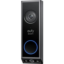 Eufy Video Doorbell E340 Chime Çift Kameralı Akıllı Kapı Zili Siyah