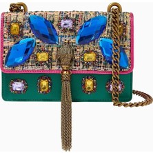 Kurt Geiger Shoreditch Small Crossbody Bag Taş Detaylı Kadın Omuz ve Çapraz Çanta