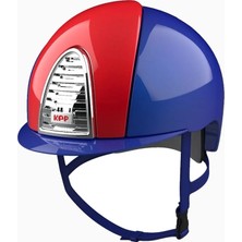 Kep Italia Cromo 2.0 Xc Metal Royal Mavi Kırmızı Metal Plakalı Binicilik Kaskı