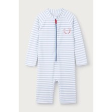 The White Company Yengeç Desenli Uv Korumalı Erkek Bebek Mayo Tulumu
