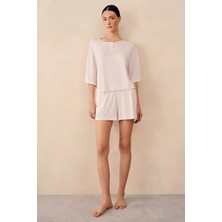 The White Company Serinletici Henley Kadın Kısa Pijama Takımı