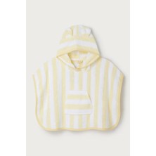 The White Company Organik Pamuklu Çizgili Çocuk Havlu Panço
