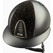 Kep Italia Cromo 2.0 Tekstil Goccia Siyah Polo Binicilik Kaskı
