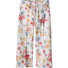 Chloe Chloé Kids Çiçek Desenli Pamuklu Kız Çocuk Pantolon