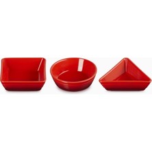 Le Creuset 3'lü Taş Seramik Tapas ve Sos Kasesi Seti