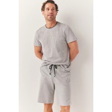 The White Company Pamuk Ribana Detaylı Erkek Pijama Şortu