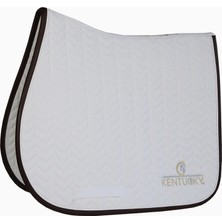 Kentucky Horsewear Leather Fishbone Deri Detaylı Atlama Eyer Altlığı