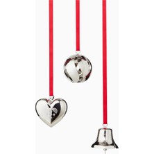 Georg Jensen Palladyum Kaplama 3’lü Yılbaşı Süsü Seti, Koleksiyonluk Tasarım