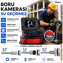 Yousee Boru ve Kanalizasyon Inceleme Kamerası 30 Metre 23 mm Otomatik Seviye Ayarlı Gece Görüşlü Kayıt Yapabilen Boru Hattı Endoskop Kamera 9 Inç