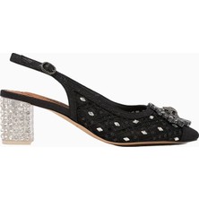 Kurt Geiger Chelsea 60 Block Slingback Deri Lüks Tasarım Topuklu Ayakkabı