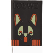 Loewe x Louis Wain Deri Kaplı Tasarım Defter Siyah