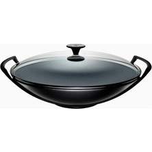 Le Creuset Döküm Wok Tava Cam Kapaklı 36 cm